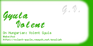 gyula volent business card